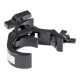 Gancio singolo in alluminio, utilizzabile con tubi da Ø 48 mm a Ø 51 mm. Carico max 50 kg. Disponibile in nero.