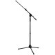 Asta microfonica a giraffa telescopica con base treppiede in alluminio pressofuso con tubi in acciaio dallo spessore maggiorato 