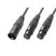CX142 Cable Splitter XLR M-2 XLR F