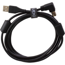 U95004BL - ULTIMATE AUDIO CABLE USB 2.0 A-B BLACK ANGLED 1M