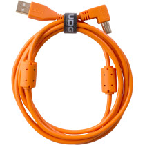 U95005OR - ULTIMATE AUDIO CABLE USB 2.0 A-B ORANGE ANGLED 2M