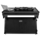 U91072BL -ULTIMATE FLIGHT CASE PORTABLE Z-STYLE DJ TABLE BLACK PLUS (WHEELS)
