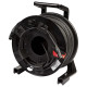 Avvolgitore professionale PROEL, con cavo microfonico HPC290BK - 2 x 0,50 mm2 - assemblato con connettori NEUTRIK femmina volant