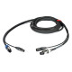 Cavo professionale Combinato DMX + alimentazione per il collegamento di apparati lighting. Lunghezza: 2 metri. Colore disponibil