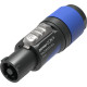 Presa volante NEUTRIK powerCON di potenza 16A, blue, power-insystem, 3 poli. Manicotto con ingresso per cavi Ø 10 - 16 mm.