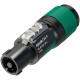 Presa volante NEUTRIK speakON 4 poli. Manicotto con ingresso per cavi Ø 10 - 16 mm. Corrente di esercizio: 37A continui per cont