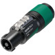 Presa volante NEUTRIK speakON 4 poli. Manicotto con ingresso per cavi Ø 6 - 12 mm. Corrente di esercizio: 37A continui per conta