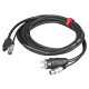 Cavo professionale Phono-Rete per il collegamento di diffusori acustici attivi. Cavo 3 X 1,5 + 2 x 0,35 - con connessioni presa 