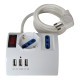Multipresa 3 posti + 3 USB - Spina 16A