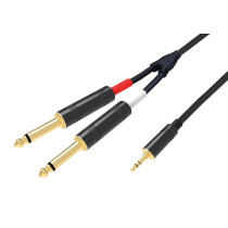Cavo 3,5mm ST / 2x 6,3mm mono -  1,5mt