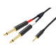 Cavo 3,5mm ST / 2x 6,3mm mono -  1,5mt