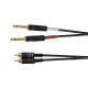 Cavo 2 x jack 6,3 mono / 2xRCA M