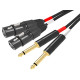 Cavo 2 x XLR F / 2 x 6,3mm - 3mt