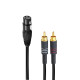 Cavo audio XRL f a 2 RCA m 1,5mt