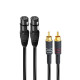 Cavo audio 2 XRL f a 2 RCA m 1,5mt
