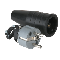 Rubber Schuko Connector Male