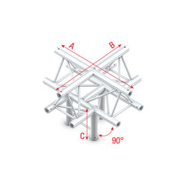 Pro-30 Triangle G Truss - Cross + down - 5-way - apex up -71 cm