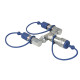CO₂ 3/8 Q-Lock 2-way Combiner Sistema chiuso