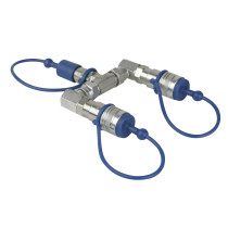 CO₂ 3/8 Q-Lock 2-way Splitter Sistema chiuso