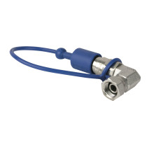 CO₂ 90° 3/8 to Q-lock Adapter male Sistema chiuso