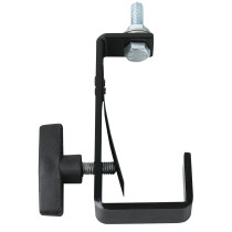 50 mm Pipe Clamp Long with Protection SWL: 20 kg - acciaio - nero