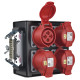 Breakout-box Connettore a 16 pin per 4x CEE 4P 16 A Rosso
