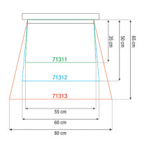 Separate Sleeve for Rain Cover Ø 60 cm Lunghezza: 50 cm