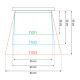 Separate Sleeve for Rain Cover Ø 60 cm Lunghezza: 65 cm