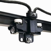 Eurotrack - Rope Connector straight per Runner, funzionamento intensivo, colore: Nero