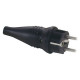 Connettore Schuko maschio in gomma