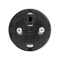 Connettore Schuko maschio in gomma