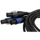 Schuko to Neutrik powerCON splitter 3-way 5 m