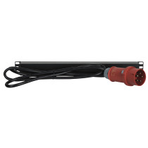 19" 1U CEE16A To 6x Sockets Collegamento trifase