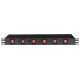 19" 1U Socketstrip 6 zone