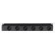 19" 1U Socketstrip 6 zone