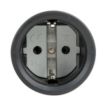 Rubber Schuko Connector Female PCE - IP20