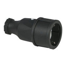 Rubber Schuko Connector Female PCE - IP20