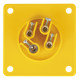 CEE 16 A/110 V 4P Socket - male - yellow Giallo - IP44