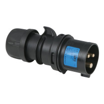 CEE 16 A/240 V - 3P Plug male Nero - Turbo Terminal - screwless - IP44