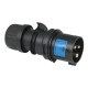 CEE 16 A/240 V - 3P Plug male Nero - Turbo Terminal - screwless - IP44