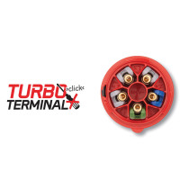 CEE 16 A/240 V - 3P Plug male Nero - Turbo Terminal - screwless - IP44