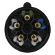 CEE 16 A/400 V 5-pin Plug male Nero - Turbo Terminal - screwless - IP44