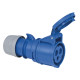 CEE 16 A/240 V - 3P Plug female Blu - IP44