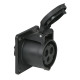 CEE 16 A/240 V - 3P Socket female Nero - IP44