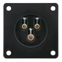 CEE 16 A/240 V - 3P Socket female Nero - IP44