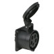 CEE 16 A/400 V 5-pin Socket female Nero - IP44