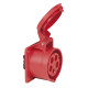 CEE 16 A/400 V 5-pin Socket female Rosso - IP44