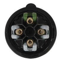 CEE 16 A/400 V 4-pin Plug female Nero - Turbo Terminal - screwless - IP44