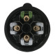 CEE 16 A/400 V 4-pin Plug female Nero - Turbo Terminal - screwless - IP44