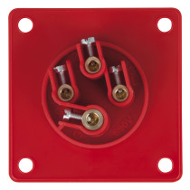 CEE 16 A/400 V - 4P Plug female Rosso - IP44